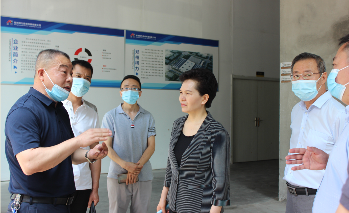 郑州市政协副主席薛景霞对郑州爱体育电子首页做调研工作